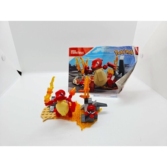 MEGA Construx Pokemon Charmeleon  Nearly Complete With Pokeball And Manual DYR76 - Picture 1 of 4